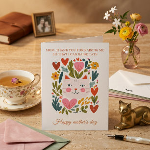 Cartão engraçado ilustrado do Dia das Mães para av