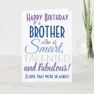 Cartão Engraçado Irmão Birthday