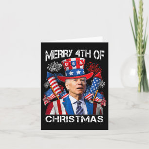 Cartão Engraçado Joe Biden Feliz 4 De Natal 4 De Julho
