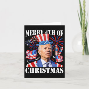 Cartão Engraçado Joe Biden Feliz 4 De Natal 4 De Julho