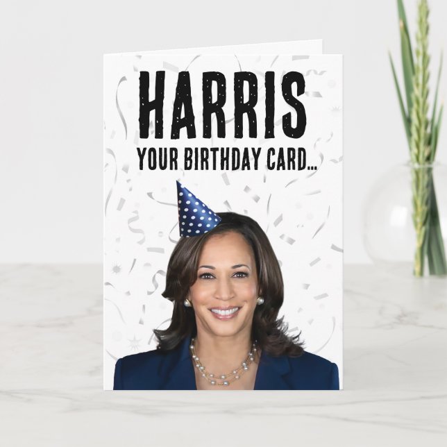 Cartão Engraçado Kamala Harris Birthday - Harris seu cart (Frente)