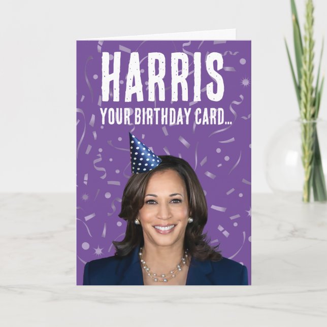 Cartão Engraçado Kamala Harris Birthday - Harris seu cart (Frente)