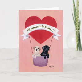 Cartão Engraçado Labradores para Casamento