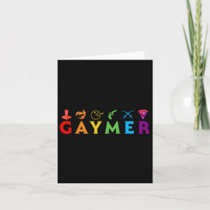Cartão Engraçado Lgbt Pride Gay Gamer Vídeo Game