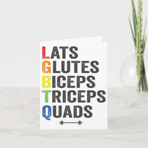 Cartão Engraçado Lgbtq Lats Glutes Biceps Triceps Quadigh