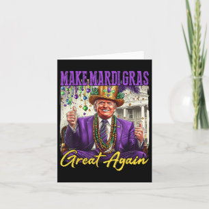 Cartão Engraçado Mardi Gras Donald Trump Mardi Gras Ameri