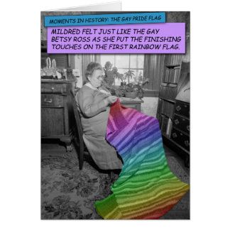 Cartão Engraçado - Mildred, a gay Betsy Ross
