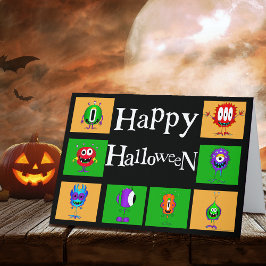 Cartão Engraçado, Monstros, Halloween