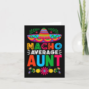 Cartão Engraçado Nacho Média Tia Sombrero Happy Cinco De 
