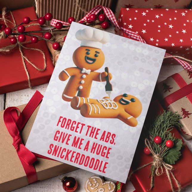 Cartão Engraçado Natal: Pão de Gengala Enorme Snickerdood (Funny Christmas Card)
