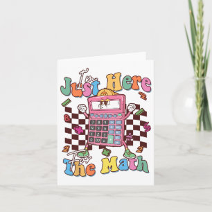 Cartão Engraçado Número Dia da Matemática Calculadora Est