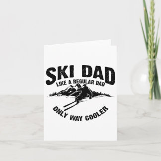Cartão Engraçado Pai de esqui doado esquiadores bonitos p