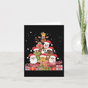 Cartão Engraçado Papais noeis de Natal Gingerpão Snowman