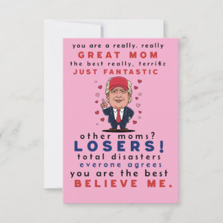 Cartão engraçado para a mãe, da filha, filho, cria