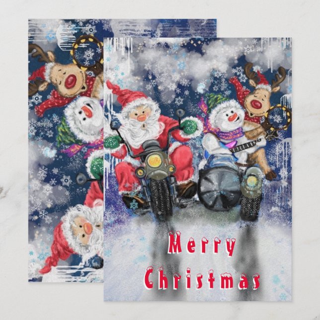 Cartão Engraçado para Amigos de Natal (Frente/Verso)