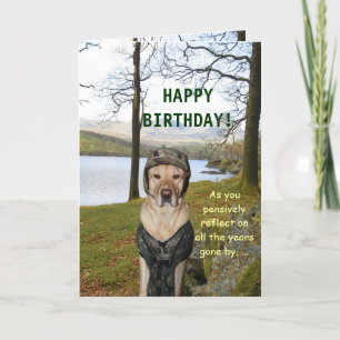 Cartão engraçado para caçador ou militar de amigos