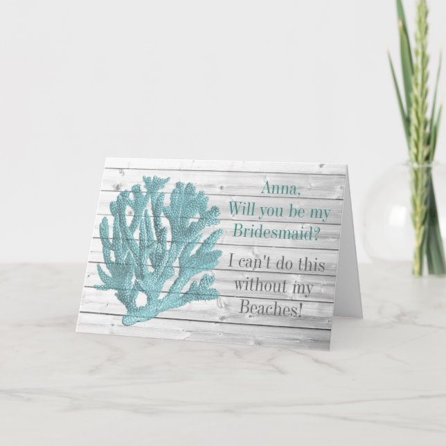 Cartão engraçado para ser minha Dama de Honra (Frente)