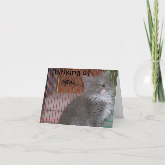 Cartão Engraçado pensar em você (Frente)