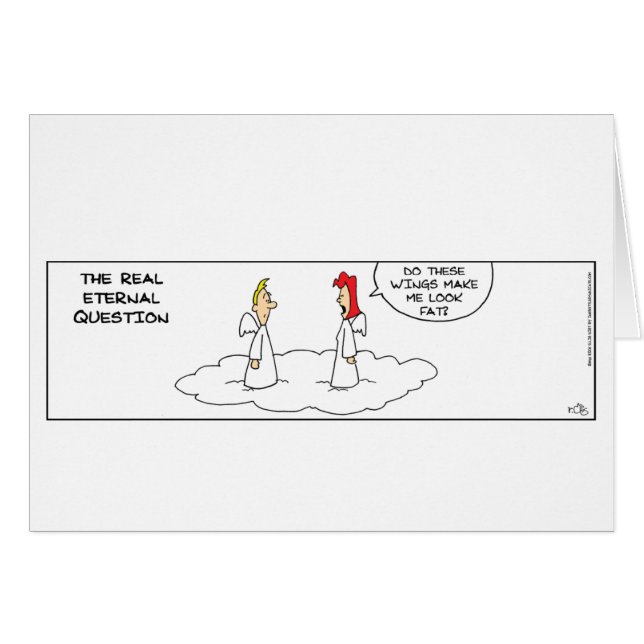 Cartão Engraçado pergunta Eterna Real (Frente Horizontal)