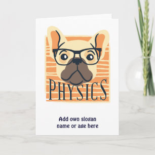 Cartão Engraçado PHYSICS Francês Bulldog Science Profes