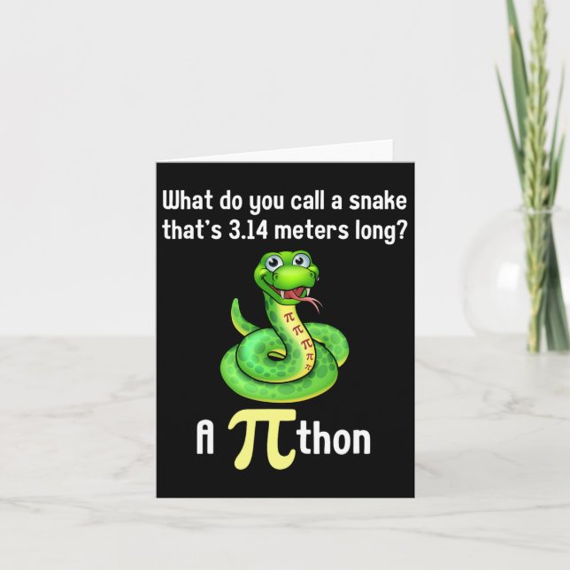 Cartão Engraçado Pi Day Puns Pithon Math Professores Piad (Frente)