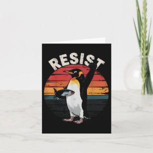 Cartão Engraçado Pinguim Resiste Protesto Contra Humor Ta