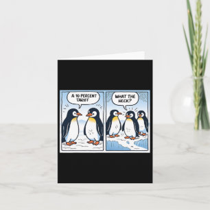 Cartão Engraçado Pinguins Tarifas 10% Sarcasmo Político