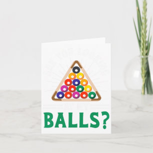Cartão Engraçado Piscina Sarcástico Billiards Slogan Olha