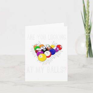 Cartão Engraçado Piscina Sarcástico Billiards Slogan Olha