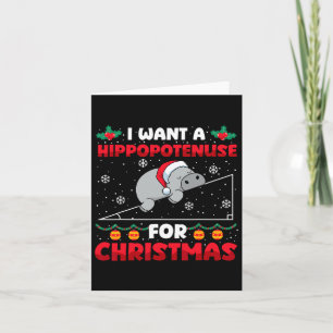 Cartão Engraçado Professor de Matemática de Natal Hippopo
