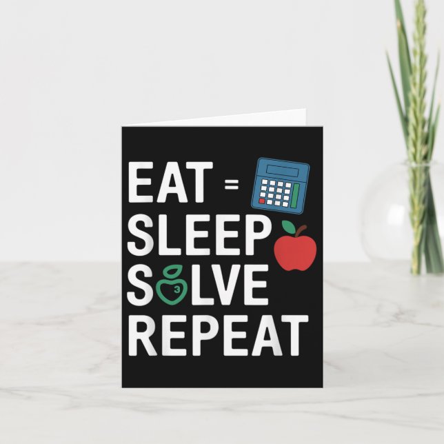 Cartão Engraçado Professor De Matemática Em Álgebra Volta (Frente)