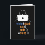 Cartão Engraçado Programador Coder Computing Science<br><div class="desc">Engraçado Programador Coder Computing Science</div>