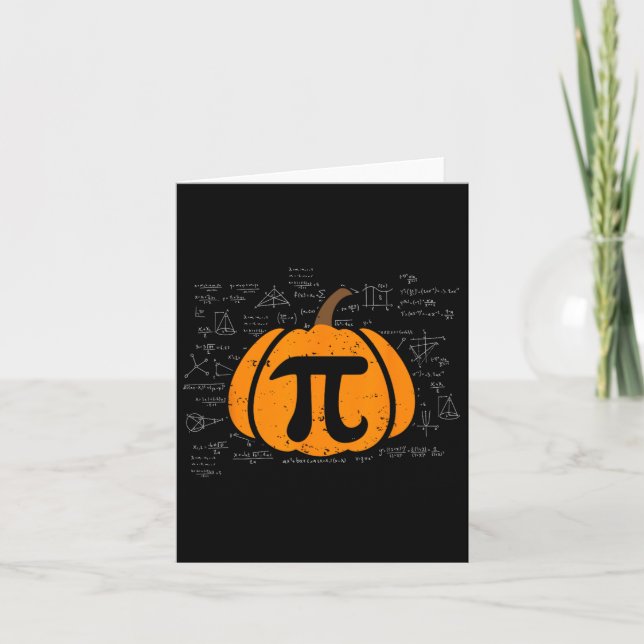 Cartão Engraçado Pumpkin Pie Math Professora Halloween Th (Frente)