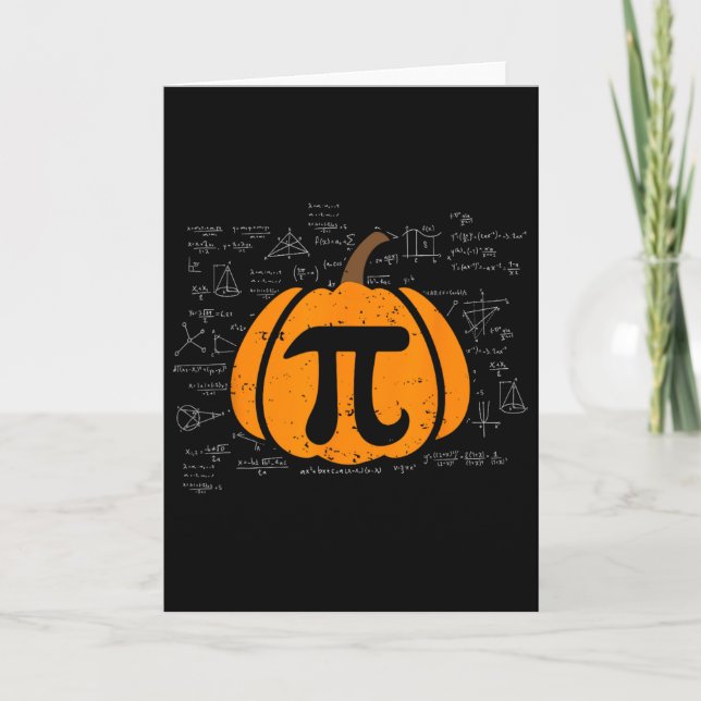 Cartão Engraçado Pumpkin Pie Math Professora Halloween Th (Frente)