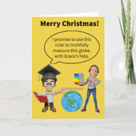 Cartão Engraçado Pun Ele governa o mundo feliz Natal