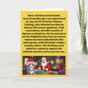 Cartão Engraçado Pun Mice Elf Feliz Natal