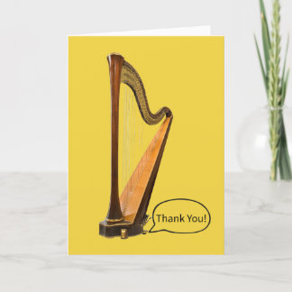 Cartão Engraçado Pun Obrigado Do Fundo Da Minha Harp
