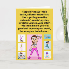 Cartão Engraçado Pun Sarah Tonin 'Happy Birday