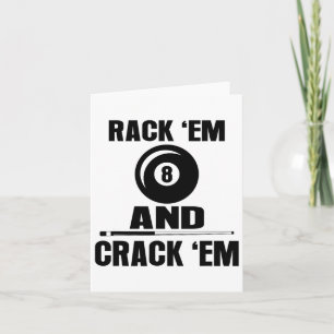 Cartão Engraçado Rack Em E Crack Em Billiard Piscina Bill
