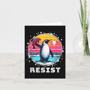 Cartão Engraçado Resiste Camisa Aos Pinguins
