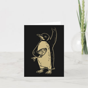 Cartão Engraçado Resistência aos Pinguins Protesto Contra