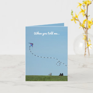 Cartão Engraçado reviravolta "Vai voar uma pipa", bela ma