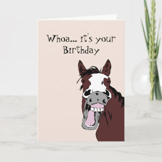 Cartão Engraçado Rir do Humor de Aniversário do Cavalo