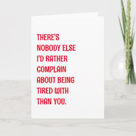 Cartão Engraçado Romântico sendo cansado saudação