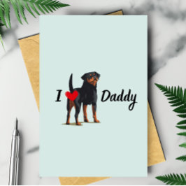 Cartão Engraçado Rottweiler Cachorro Bumbum Dia de os pai