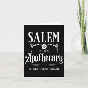 Cartão Engraçado Salem Bruxas Machusets Apothecary Hallow