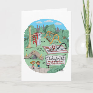 Cartão Engraçado Salvador Dali Playground.