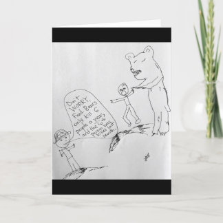 Cartão Engraçado Salvo De Ataque De Urso Por Estatísticas