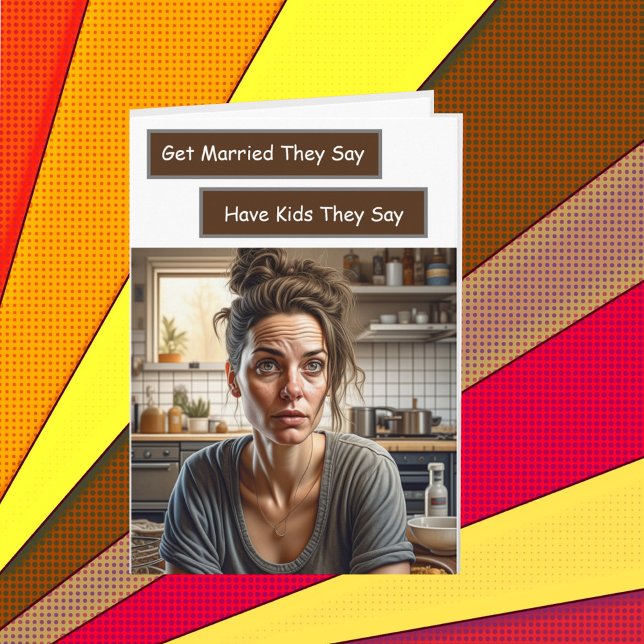 Cartão Engraçado Sarcástico Esgotado Humor da Mulher Domé (Criador carregado)