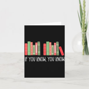 Cartão Engraçado Se Você Sabe Você Sabe 6 7 Lendo Livros 